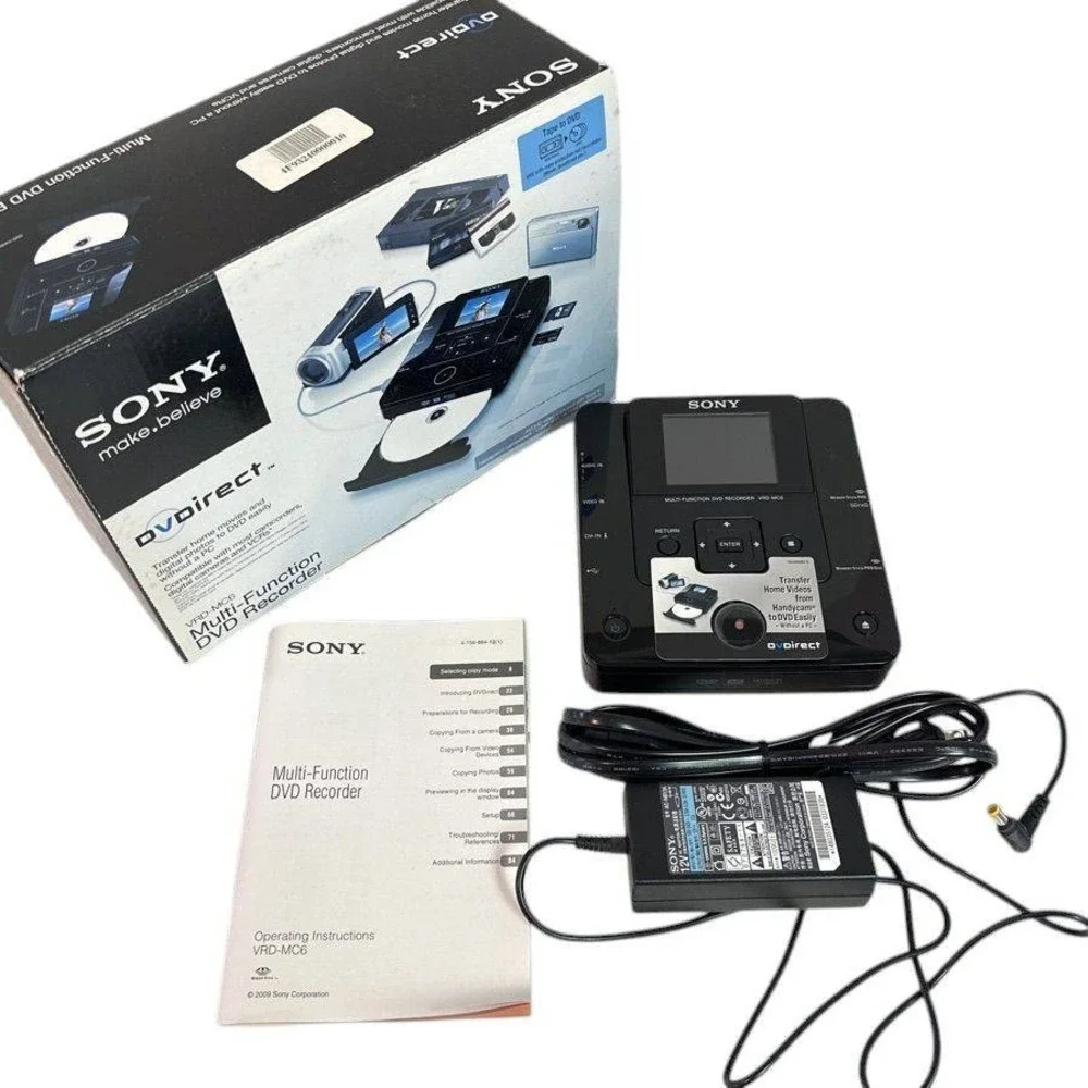 Sony DVDirect VRD-MC6 Multi-Function DVD Recorder Black Standalone Transfer Box